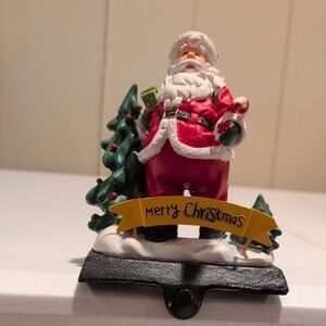 Festive Santa Christmas Stocking Holder
